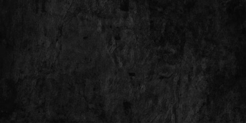 Fototapeta premium old black wall background texture, dark concrete floor or old grunge background, Old loft style raw concrete wall.