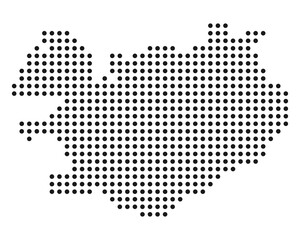 Dotted Iceland map vector illustration isolated