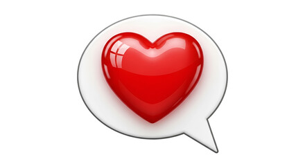 red heart isolated on white