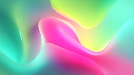 Abstract Colorful Fluid Art with Bright Pink Green and Blue Swirls for Creative Design