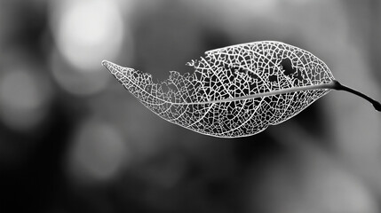 weakness. A macro photograph of a young leaf with intricate, damaged vein patterns, symbolizing hidden vulnerability. gardening catalogs.