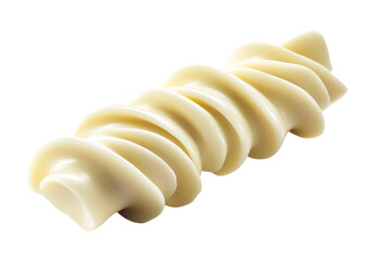 Dessert with creamy white chocolate interior isolated on transparent background