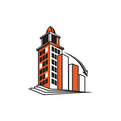 vector illustration of building