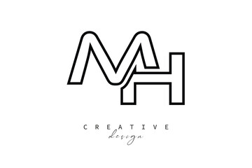 WH Creative Monogram Logo Design - Minimalist Typography Design Concept