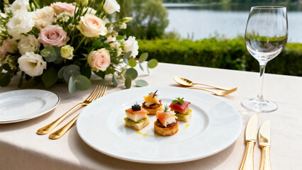 table setting for a dinner