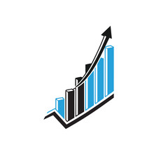 business graph with arrow