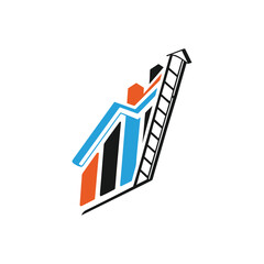 business graph with arrow