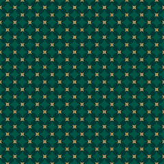 Elegant Teal And Gold Geometric Pattern Seamless Background For Design And Wallpaper