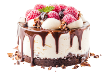 Hot and cold dessert pairing isolated on transparent background