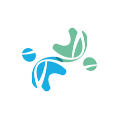 Colorful abstract design featuring dynamic shapes representing movement and energy