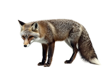 Naklejka premium Arctic Fox Portrait Isolated on Transparent Background