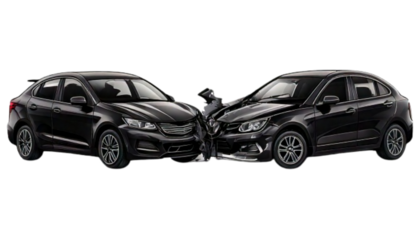 Damaged Automobile Accident Vector Pack Isolated on Transparent Background (2)