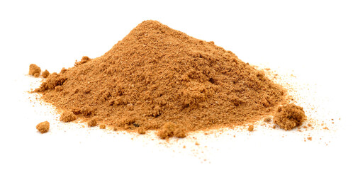 Pile of sawdust isolated on white background