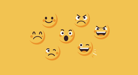 Expressive yellowfaced emotions