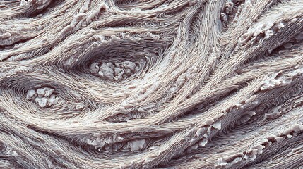 Scalp with scars, thickened tissue, abnormal appearance, used in pathology.