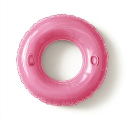Pink inflatable swimming ring