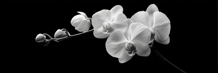 Black and white orchid in close-up (1)