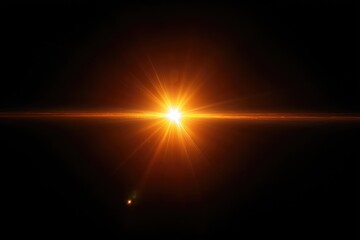 Vivid orange sunburst against a dark background