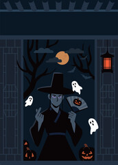 A Korean reaper under moonlight.