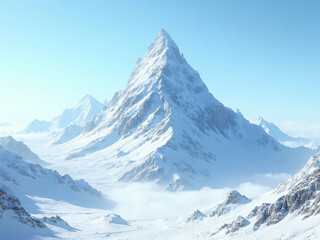 Fototapeta premium Snow-Covered Mountain Peak