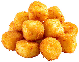 potato chips on white background