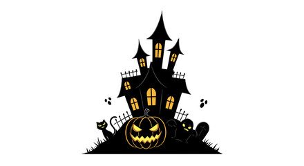 halloween witch with a pumpkin