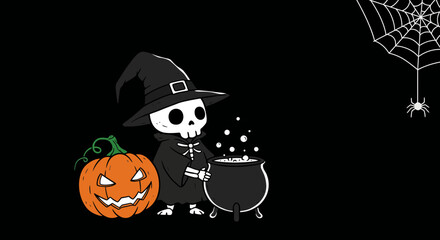 halloween background with pumpkin and bats