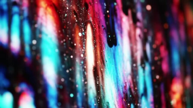 Abstract colorful paint drips