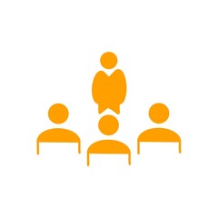 Presentation and Leadership Icon / プレゼンテーションとリーダーシップのアイコン（講演・研修・教育）