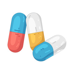 Illustration of Three Pill Capsules