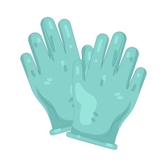 Illustration of Blue Medical Gloves
