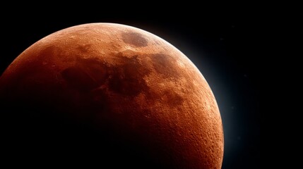 Blood Moon Limb Detail In Space background