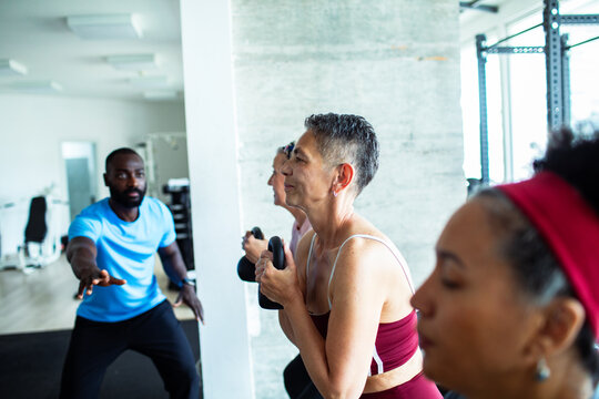 Group fitness training session