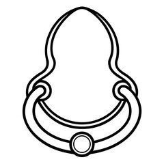 Nose Ring line art vector
