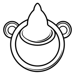 Nose Ring line art vector
