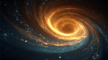 Galactic Vortex: A captivating cosmic dance of swirling stellar dust and radiant energy, forming an awe-inspiring galactic vortex against a backdrop of infinite space, creating visual poetry.