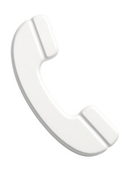White phone icon symbolizing communication and contact.