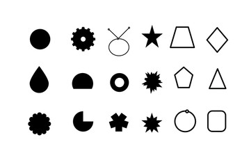 Geometric Shapes Minimalist Vector Icons for Graphic Design and Creative Projects