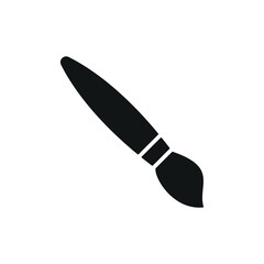 Paintbrush icon in solid glyph representing hobby, creativity, and workshop projects.