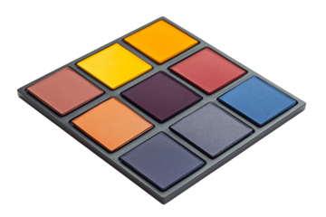 Color Swatch Palette Sample Isolated on Transparent Background