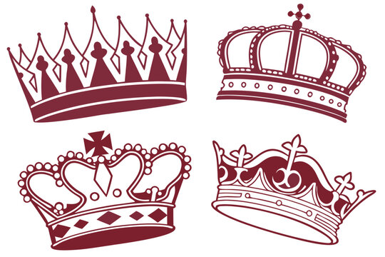 Download high quality vector crowns royal king queen prince princess tiara coronation crown jewels graphics silhouette