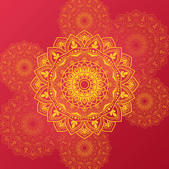 Traditional Indian Diwali greeting card and poster template with paisley rangoli, brass diya illustration, marigold garland border, editable vector files for cultural events, temple festivals