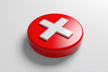 Obraz premium Emergency response action button digital environment graphic design creative perspective ux concept for user interaction