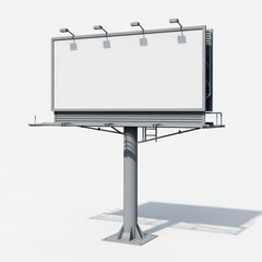Obraz premium Billboard installation action urban location advertising content outdoor environment wide angle viewpoint marketing concept