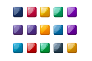 Flat Website Menu Icons Artwork Isolated on Transparent Background