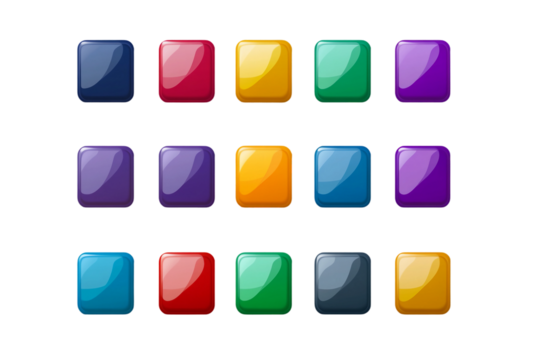 Flat Website Menu Icons Artwork Isolated on Transparent Background