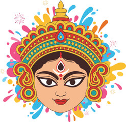 Durga Face Vector Symbol