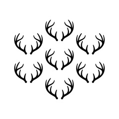 Elegant reindeer antlers design for sophisticated holiday celebrations and winter events invitation cards