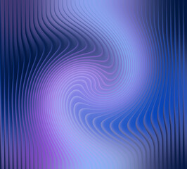 Abstract swirling blue and purple gradient with vertical lines texture