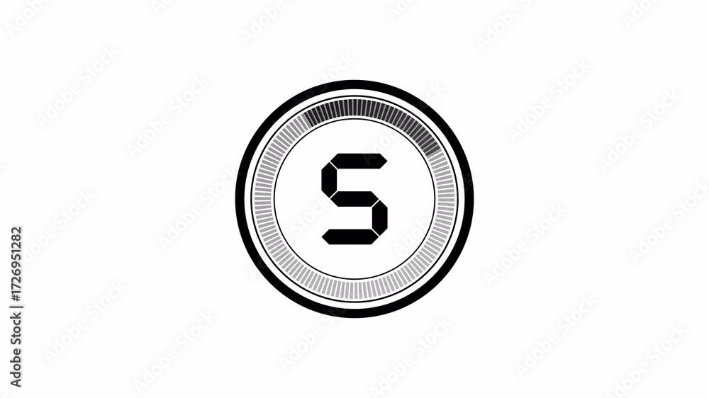 Poster countdown background animation, countdown starts from 10 seconds